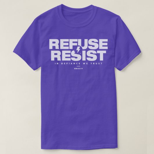 抵抗を拒否する Tシャツ (デザイン正面)