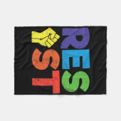 抵抗ゲイLgbtコミュニティ支援ギフト同性愛者P フリースブランケット (正面(横))