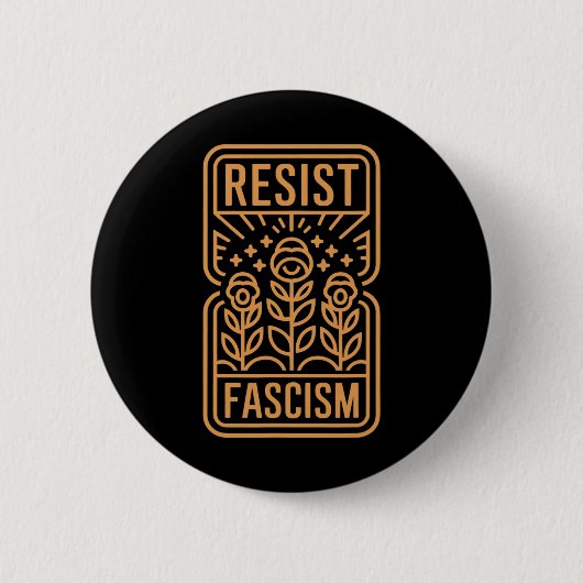 抵抗ファシズム抗議トランプアンチトランプ 缶バッジ (正面)