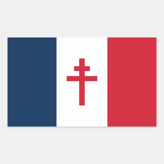 抵抗フランスの旗フランスのシンボル戦争は彼のクロス 長方形シール (正面)