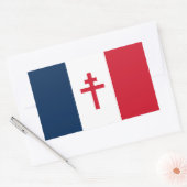 抵抗フランスの旗フランスのシンボル戦争は彼のクロス 長方形シール (封筒)