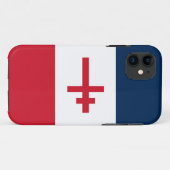 抵抗フランスの旗フランスのシンボル戦争は彼のクロス Case-Mate iPhoneケース (裏面(横))