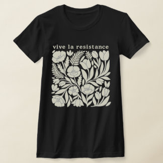 抵抗万歳フラワーパターンTシャツ | アクティビスト Tシャツ