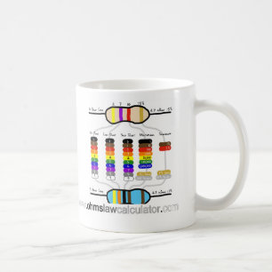 抵抗器のカラー・チャートのコーヒー・マグ コーヒーマグカップ