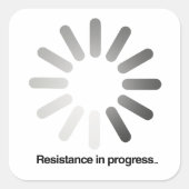 抵抗運動が進んでいる スクエアシール (正面)