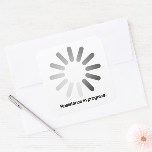 抵抗運動が進んでいる スクエアシール (封筒)