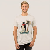 抵抗:ペンギンは関税に対抗する トライブレンドTシャツ (正面全面)
