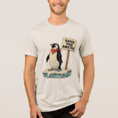 抵抗:ペンギンは関税に対抗する トライブレンドTシャツ (正面)