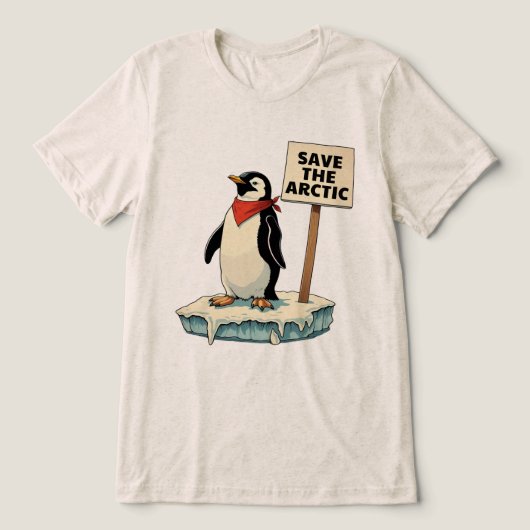 抵抗:ペンギンは関税に対抗する トライブレンドTシャツ (デザイン正面)