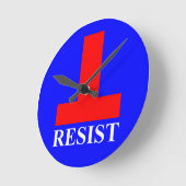 抵抗 ラウンド壁時計 (傾斜)