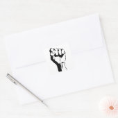 抵抗/抵抗の拳を上げる スクエアシール (封筒)