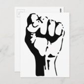 抵抗/抵抗の拳を上げる ポストカード (正面/裏面)
