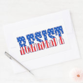 抵抗 |星とストライプ 長方形シール (封筒)