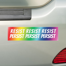 "抵抗 継続" 白文字 - プライド LGBTQ LGBT バンパーステッカー