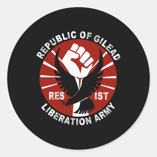 抵抗 – Gilead Liberation Army公民権運動 ラウンドシール (正面)