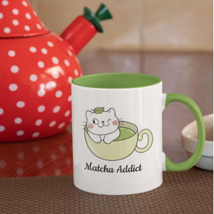 抹茶かわいい猫・抹茶 マグカップ
