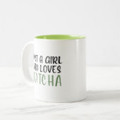 抹茶が大好きな女の子だ ツートーンマグカップ (正面左)