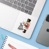 抹茶で動くナッツ クリスマス ナッツクラッカー シール (ノートパソコンとiPhone)