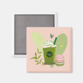 抹茶とマカロン マグネット (正面/裏面)