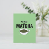 抹茶とマッチング ポストカード (スタンド正面)