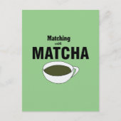抹茶とマッチング ポストカード (正面)