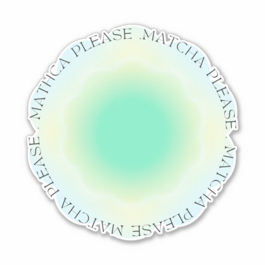 抹茶どうぞ シール (正面)