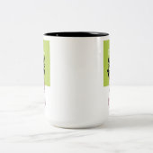 抹茶ねこ面白カップ ツートーンマグカップ (中央)