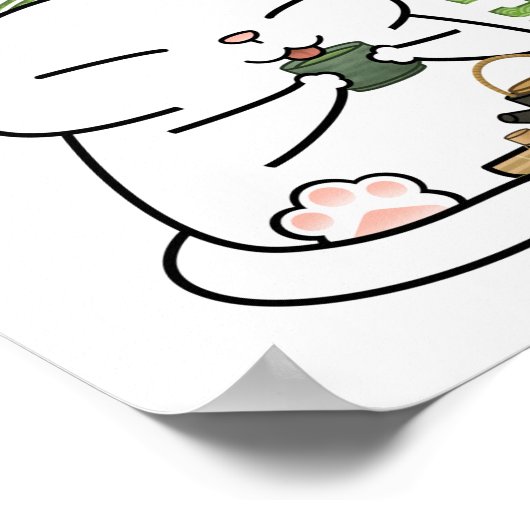 抹茶ねこ ポスター (角)