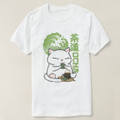 抹茶ねこ Tシャツ (デザイン正面)