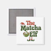 抹茶のエルフの魔法のクリスマスドリンク マグネット (正面/裏面)