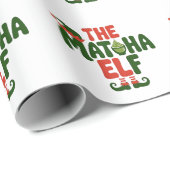 抹茶のエルフ おもしろクリスマス 抹茶ドリンク ラッピングペーパー (ロールコーナー)