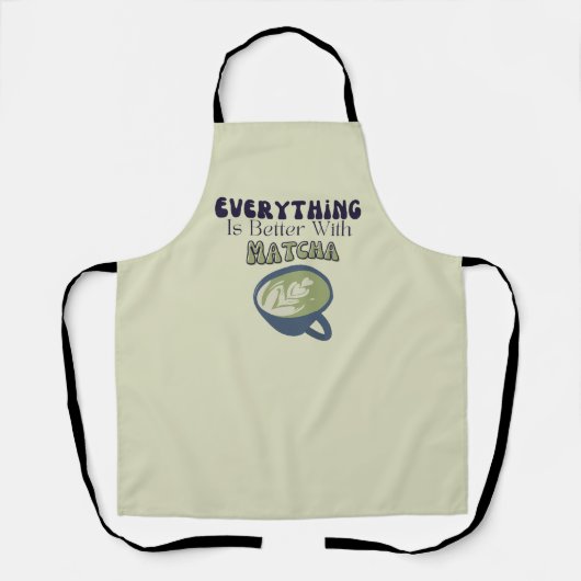 抹茶の抹茶は抹茶が美味しい エプロン (正面)