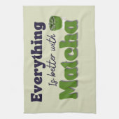 抹茶の抹茶は抹茶が美味しい キッチンタオル (縦)