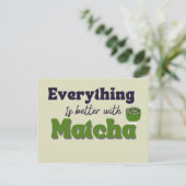 抹茶の抹茶は抹茶が美味しい ポストカード (スタンド正面)