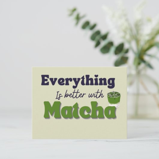 抹茶の抹茶は抹茶が美味しい ポストカード (スタンド正面)