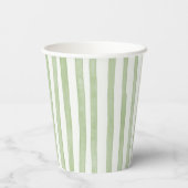 抹茶の誕生日グリーンボウストライプ 紙コップ (裏面)