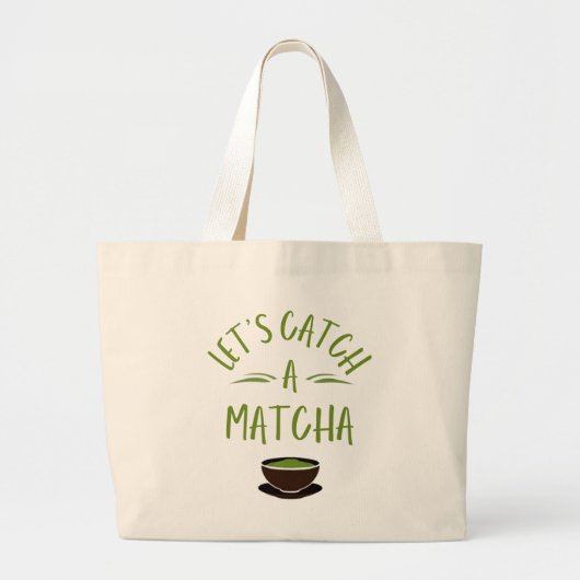 "抹茶をキャッチしよう" プリント 抹茶愛好家 トートバッグ (正面)
