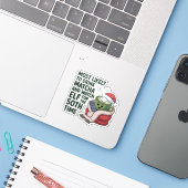 抹茶を飲んでエルフのクリスマスを見るのが一番 シール (ノートパソコンとiPhone)