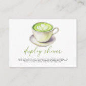 抹茶カップブライダルシャワーディスプレイシャワー エンクロージャーカード (正面)