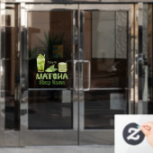 抹茶カフェ ウィンドウサイン (オフィスドア)