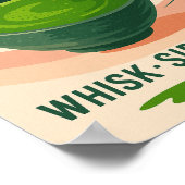 抹茶キッチンドリンク愛好家トレンディーウォールポスター ポスター (角)