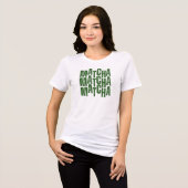 抹茶ギフト、MATCHA シャツ、抹茶Tシャツ トライブレンドTシャツ (正面全面)
