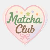 抹茶クラブハートステッカー ハートシール (正面)