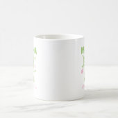 抹茶クラブ グリーン&ピンク 落書き サマー コーヒーマグカップ (中央)
