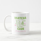 抹茶クラブ グリーン&ピンク 落書き サマー コーヒーマグカップ (左)