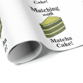 抹茶グリーンケーキおもしろい誕生日 ラッピングペーパー (ロールコーナー)