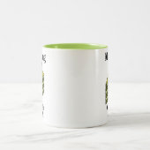 抹茶グリーンケーキが面白い ツートーンマグカップ (中央)