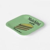 抹茶グリーンケーキパーティー ペーパープレート (傾斜あり)