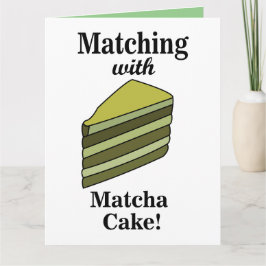抹茶グリーンケーキ食おもしろい品 カード