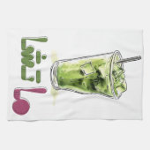 抹茶グリーンティーماتشا شاي أخضر صحي キッチンタオル (横)